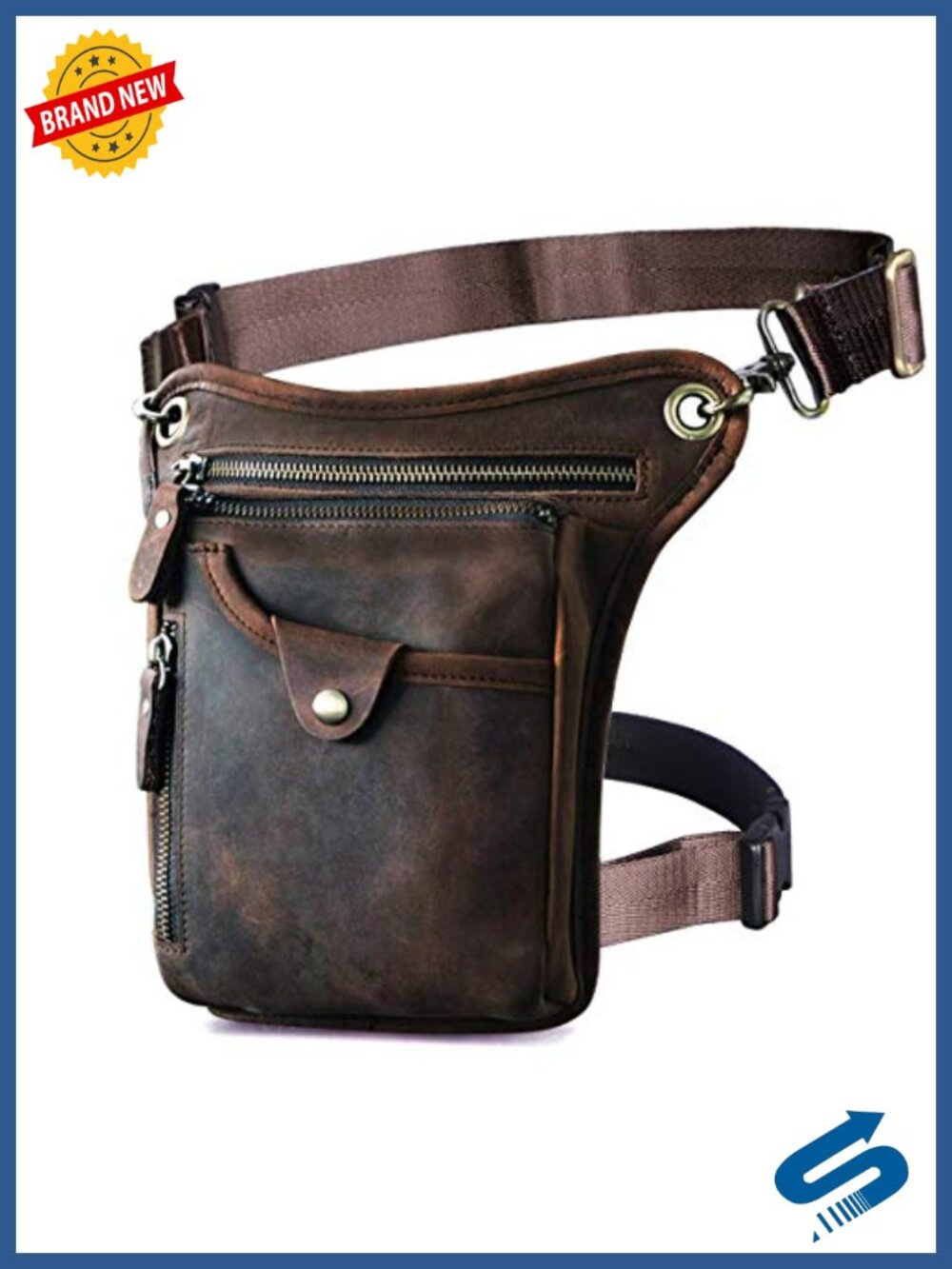 Genuine Leather Waist Hip Pack Messenger Shoulder Leg Thigh Bag Pouch